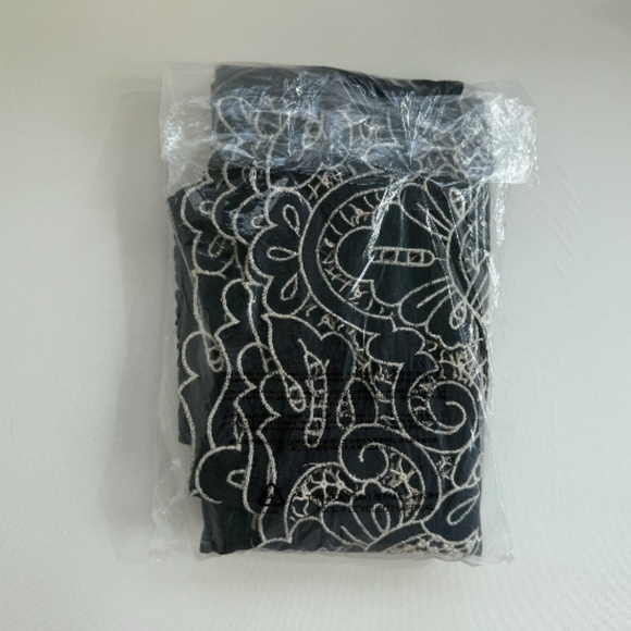 NWT J.Crew New Soleil Pant in Embroidered Linen in Black/Beige - Small - Picture 8 of 8